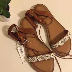 NWT beaded sandals